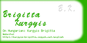 brigitta kurgyis business card